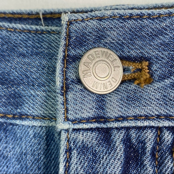 Madewell Rigid Denim A-Line Mini Raw Hem Skirt 27 - Picture 3 of 11